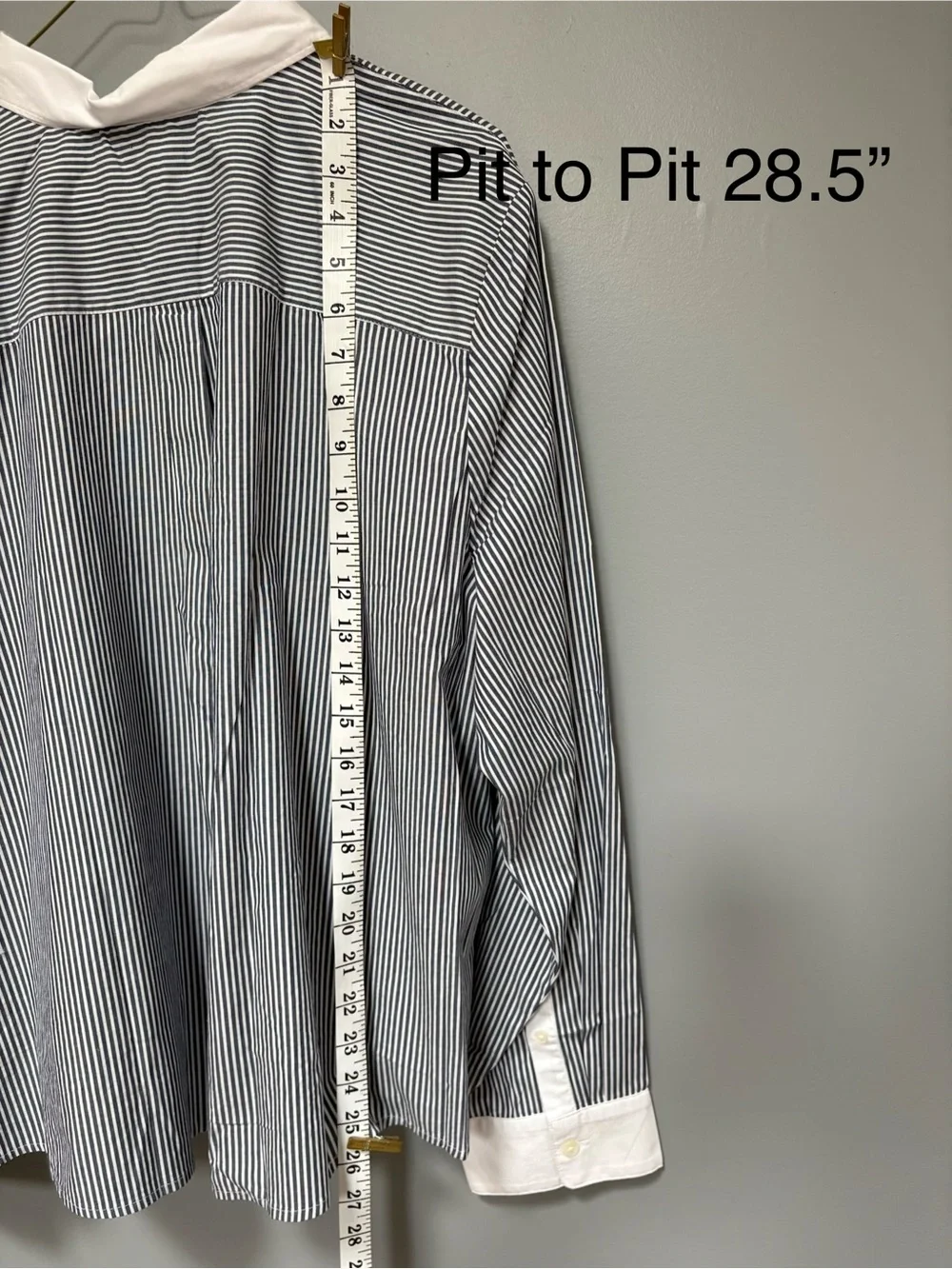 J. Crew NEW Women's Navy Pinstripe Button Shirt White Contrast Collar & Cuffs 3X